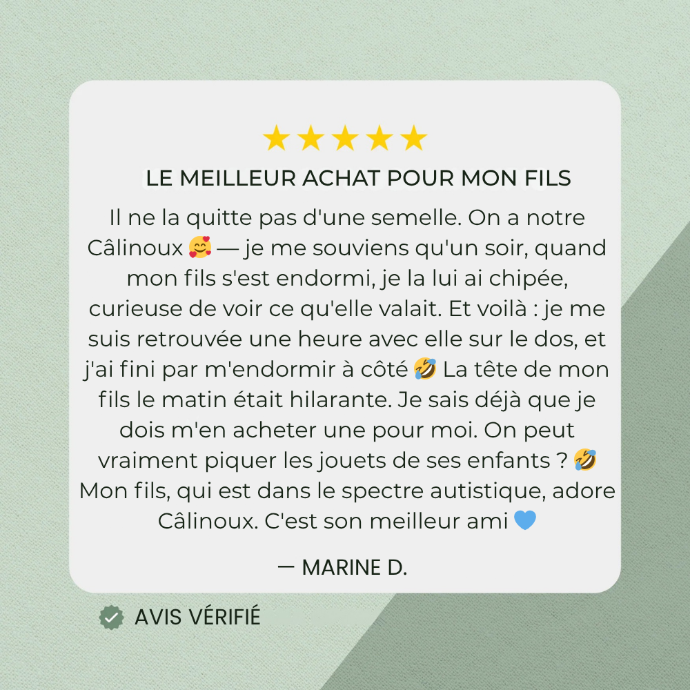 Câlinoux™ - Peluche lestée pour un câlin sans fin