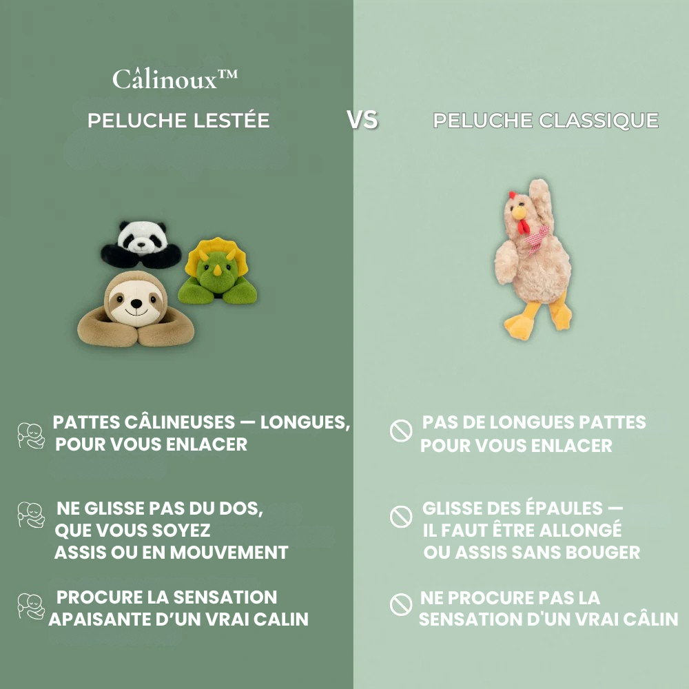Câlinoux™ - Peluche lestée pour un câlin sans fin