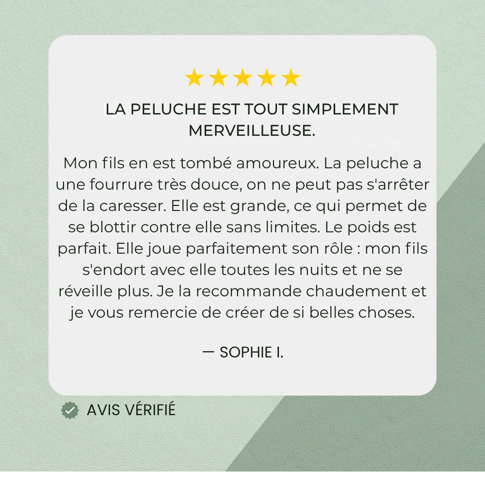 Câlinoux™ - Peluche lestée pour un câlin sans fin