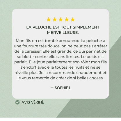 Câlinoux™ - Peluche lestée pour un câlin sans fin